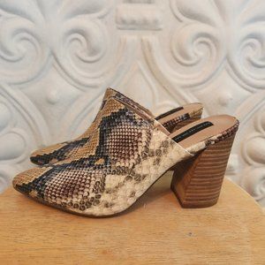 Steven By Steve Madden Snake Print Mules